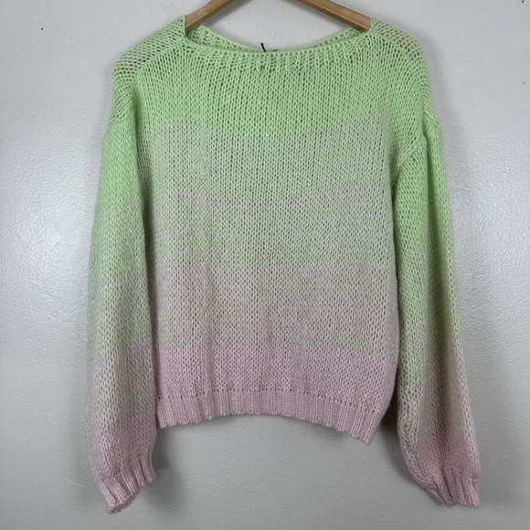 Vanessa Scott Women's M (See Desc) Pastel Multicolor Striped Sweater Boho NEW - Picture 2 of 8
